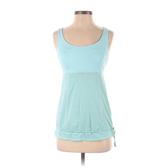 Lululemon Run Ta Ta Topper Drawstring Tank Size 6 Light Soft Blue Women's - Picture 4 of 10